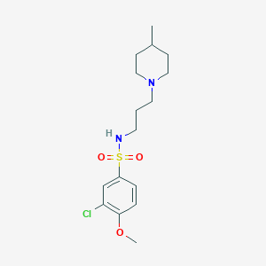 3-chloro-4-methoxy-N-[3-(4-methyl-1-piperidinyl)propyl]benzenesulfonamide