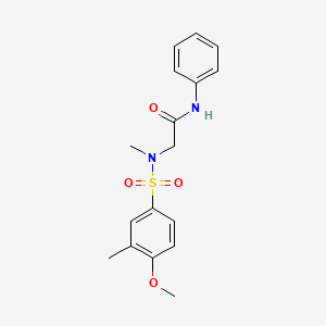 N~2~-[(4-methoxy-3-methylphenyl)sulfonyl]-N~2~-methyl-N~1~-phenylglycinamide