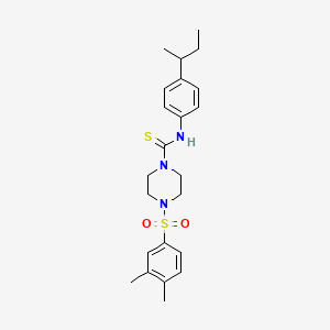 N-(4-sec-butylphenyl)-4-[(3,4-dimethylphenyl)sulfonyl]-1-piperazinecarbothioamide