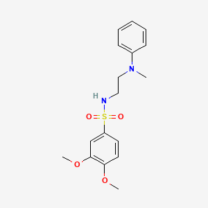 3,4-dimethoxy-N-{2-[methyl(phenyl)amino]ethyl}benzenesulfonamide