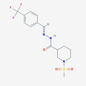 1-(methylsulfonyl)-N'-{(E)-[4-(trifluoromethyl)phenyl]methylidene}piperidine-3-carbohydrazide