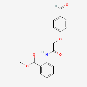 molecular formula C17H15NO5 B4742673 methyl 2-{[(4-formylphenoxy)acetyl]amino}benzoate 