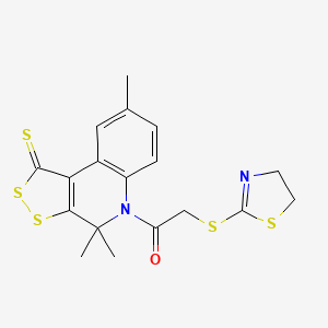 5-[(4,5-dihydro-1,3-thiazol-2-ylthio)acetyl]-4,4,8-trimethyl-4,5-dihydro-1H-[1,2]dithiolo[3,4-c]quinoline-1-thione