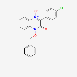 1-[(4-tert-butylbenzyl)oxy]-3-(4-chlorophenyl)-2(1H)-quinoxalinone 4-oxide