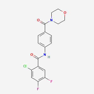 2-chloro-4,5-difluoro-N-[4-(4-morpholinylcarbonyl)phenyl]benzamide