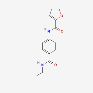 molecular formula C15H16N2O3 B4742752 N-[4-(propylcarbamoyl)phenyl]furan-2-carboxamide 