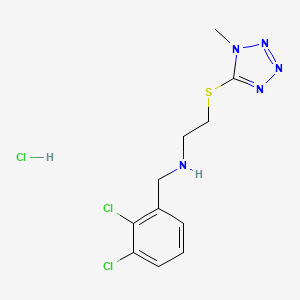 molecular formula C11H14Cl3N5S B4742755 N-(2,3-dichlorobenzyl)-2-[(1-methyl-1H-tetrazol-5-yl)thio]ethanamine hydrochloride 