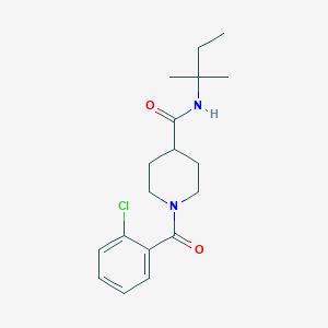 molecular formula C18H25ClN2O2 B4742774 1-(2-chlorobenzoyl)-N-(1,1-dimethylpropyl)-4-piperidinecarboxamide 