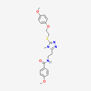 4-methoxy-N-[2-(5-{[2-(4-methoxyphenoxy)ethyl]thio}-4-methyl-4H-1,2,4-triazol-3-yl)ethyl]benzamide