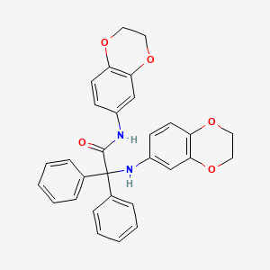 N-(2,3-dihydro-1,4-benzodioxin-6-yl)-2-(2,3-dihydro-1,4-benzodioxin-6-ylamino)-2,2-diphenylacetamide