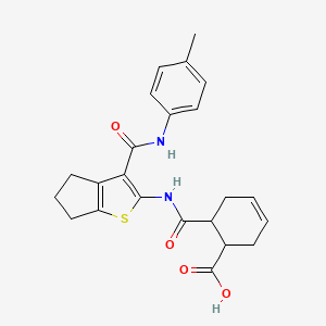 6-{[(3-{[(4-methylphenyl)amino]carbonyl}-5,6-dihydro-4H-cyclopenta[b]thien-2-yl)amino]carbonyl}-3-cyclohexene-1-carboxylic acid