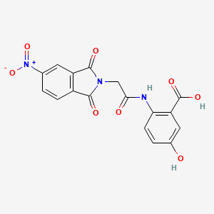 5-hydroxy-2-{[(5-nitro-1,3-dioxo-1,3-dihydro-2H-isoindol-2-yl)acetyl]amino}benzoic acid