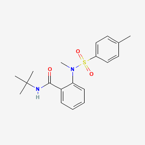 molecular formula C19H24N2O3S B4742841 N-(tert-butyl)-2-{methyl[(4-methylphenyl)sulfonyl]amino}benzamide 