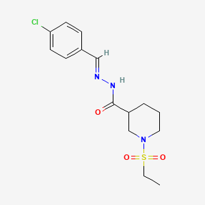 N'-(4-chlorobenzylidene)-1-(ethylsulfonyl)-3-piperidinecarbohydrazide