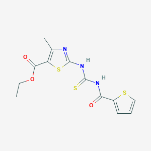 ethyl 4-methyl-2-({[(2-thienylcarbonyl)amino]carbonothioyl}amino)-1,3-thiazole-5-carboxylate