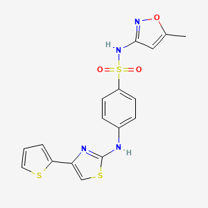 N-(5-methyl-3-isoxazolyl)-4-{[4-(2-thienyl)-1,3-thiazol-2-yl]amino}benzenesulfonamide