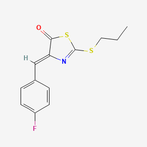 4-(4-fluorobenzylidene)-2-(propylthio)-1,3-thiazol-5(4H)-one