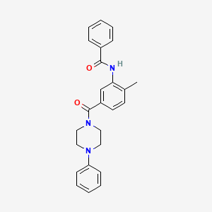 N-{2-methyl-5-[(4-phenyl-1-piperazinyl)carbonyl]phenyl}benzamide