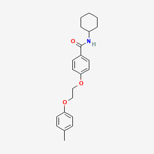 molecular formula C22H27NO3 B4742920 N-cyclohexyl-4-[2-(4-methylphenoxy)ethoxy]benzamide 