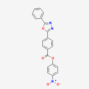 4-nitrophenyl 4-(5-phenyl-1,3,4-oxadiazol-2-yl)benzoate