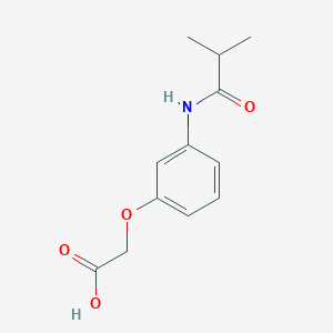 molecular formula C12H15NO4 B4742930 2-(3-Isobutyramidophenoxy)acetic acid 