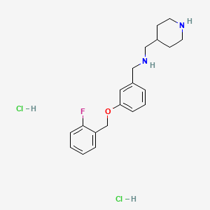 {3-[(2-fluorobenzyl)oxy]benzyl}(4-piperidinylmethyl)amine dihydrochloride