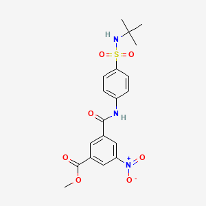 molecular formula C19H21N3O7S B4742947 methyl 3-[({4-[(tert-butylamino)sulfonyl]phenyl}amino)carbonyl]-5-nitrobenzoate 