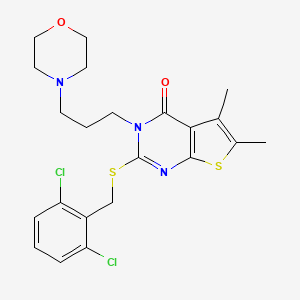 2-[(2,6-dichlorobenzyl)thio]-5,6-dimethyl-3-[3-(4-morpholinyl)propyl]thieno[2,3-d]pyrimidin-4(3H)-one