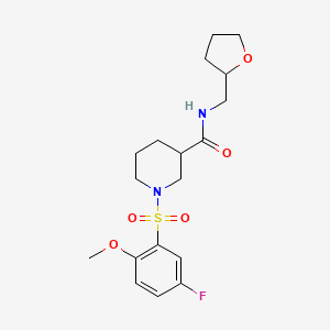 1-[(5-fluoro-2-methoxyphenyl)sulfonyl]-N-(tetrahydro-2-furanylmethyl)-3-piperidinecarboxamide