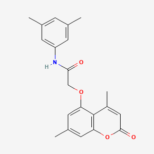 molecular formula C21H21NO4 B4742970 2-[(4,7-dimethyl-2-oxo-2H-chromen-5-yl)oxy]-N-(3,5-dimethylphenyl)acetamide 