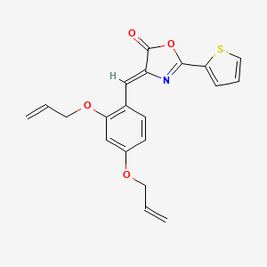 molecular formula C20H17NO4S B4742992 4-[2,4-bis(allyloxy)benzylidene]-2-(2-thienyl)-1,3-oxazol-5(4H)-one 