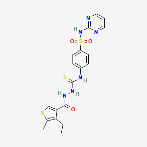 2-[(4-ethyl-5-methyl-3-thienyl)carbonyl]-N-{4-[(2-pyrimidinylamino)sulfonyl]phenyl}hydrazinecarbothioamide