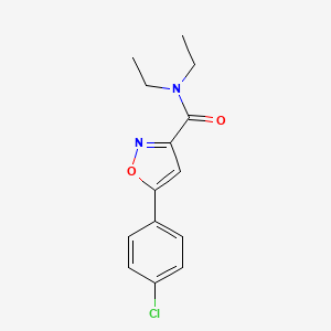 molecular formula C14H15ClN2O2 B4743036 5-(4-chlorophenyl)-N,N-diethyl-3-isoxazolecarboxamide 