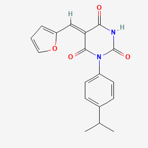 molecular formula C18H16N2O4 B4743043 5-(2-furylmethylene)-1-(4-isopropylphenyl)-2,4,6(1H,3H,5H)-pyrimidinetrione 