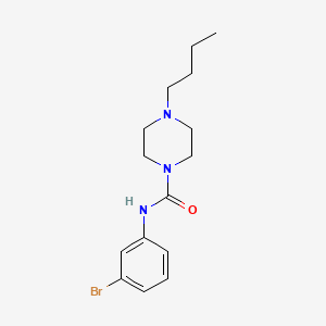 molecular formula C15H22BrN3O B4743054 N-(3-bromophenyl)-4-butylpiperazine-1-carboxamide 