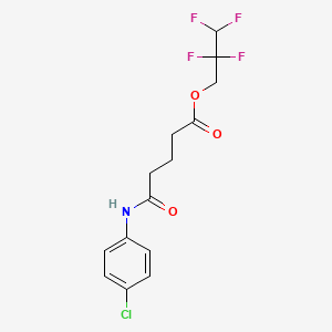 2,2,3,3-Tetrafluoropropyl 5-(4-chloroanilino)-5-oxopentanoate