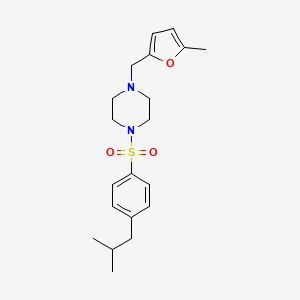 molecular formula C20H28N2O3S B4743091 1-[(4-isobutylphenyl)sulfonyl]-4-[(5-methyl-2-furyl)methyl]piperazine 