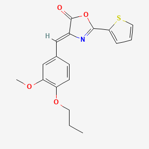 4-(3-methoxy-4-propoxybenzylidene)-2-(2-thienyl)-1,3-oxazol-5(4H)-one