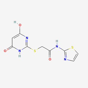 2-[(4-hydroxy-6-oxo-1,6-dihydro-2-pyrimidinyl)thio]-N-1,3-thiazol-2-ylacetamide