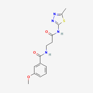 3-methoxy-N-{3-[(5-methyl-1,3,4-thiadiazol-2-yl)amino]-3-oxopropyl}benzamide