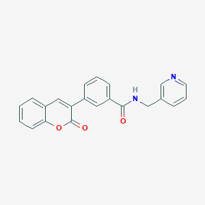 molecular formula C22H16N2O3 B4743156 3-(2-oxo-2H-chromen-3-yl)-N-(3-pyridinylmethyl)benzamide 