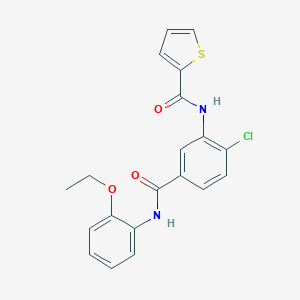 molecular formula C20H17ClN2O3S B474319 N-[2-chloro-5-[(2-ethoxyphenyl)carbamoyl]phenyl]thiophene-2-carboxamide CAS No. 873209-36-0