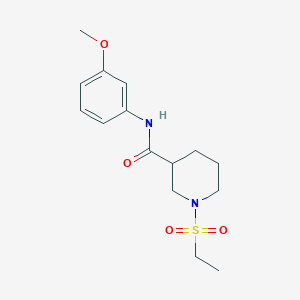 molecular formula C15H22N2O4S B4743199 1-(ethylsulfonyl)-N-(3-methoxyphenyl)-3-piperidinecarboxamide 