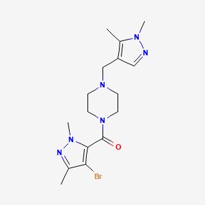 1-[(4-bromo-1,3-dimethyl-1H-pyrazol-5-yl)carbonyl]-4-[(1,5-dimethyl-1H-pyrazol-4-yl)methyl]piperazine