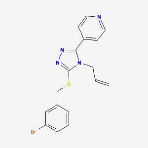 3-[(3-Bromophenyl)methylthio]-4-prop-2-enyl-5-(4-pyridyl)-1,2,4-triazole