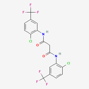 molecular formula C17H10Cl2F6N2O2 B4743239 N,N'-bis[2-chloro-5-(trifluoromethyl)phenyl]malonamide 