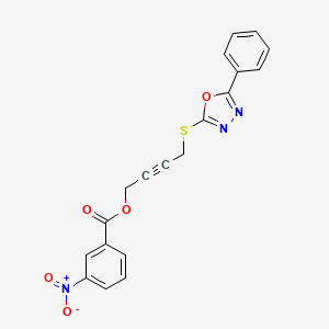 4-[(5-phenyl-1,3,4-oxadiazol-2-yl)thio]-2-butyn-1-yl 3-nitrobenzoate