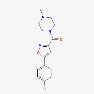 1-{[5-(4-chlorophenyl)-3-isoxazolyl]carbonyl}-4-methylpiperazine