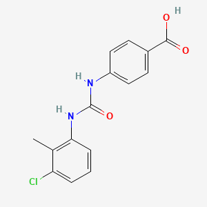 molecular formula C15H13ClN2O3 B4743268 4-({[(3-chloro-2-methylphenyl)amino]carbonyl}amino)benzoic acid 