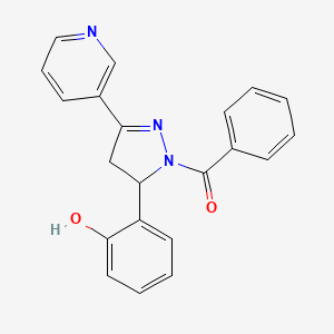 [3-(2-Hydroxyphenyl)-5-pyridin-3-yl-3,4-dihydropyrazol-2-yl]-phenylmethanone